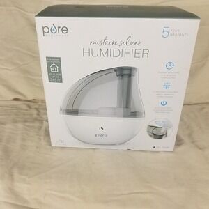 Pure Enrichment MistAire Silver Humidifier Unisex 1.5L White New Ultrasonic Mist